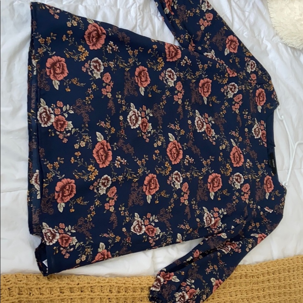 Straight blue flowered dress